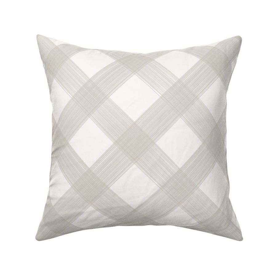 Kate Brushstroke Lattice II - Gossamer - large repeat - Diagonal Gingham