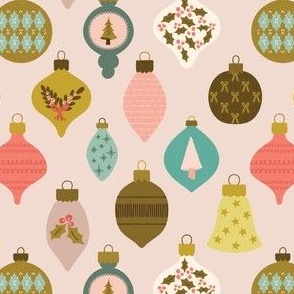 Christmas Ornaments {on Desert Sand} Retro Xmas Tree Decorations & Baubles