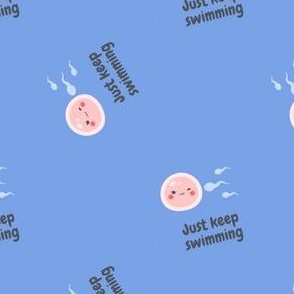 Just Keep Swimming Reproduction Fertility Doctor Fun Scrub Cap Print