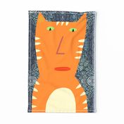 Tea towel  Orange cat 
