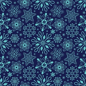 Winter Snowflakes - Blue 2 