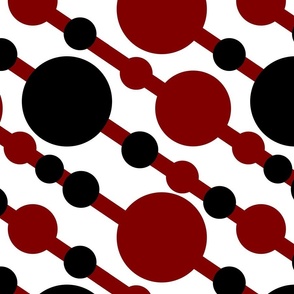 Abstract Dark Red Black Lines Circles 