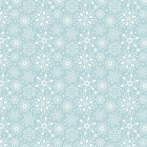 Winter Snowflakes - Light blue 