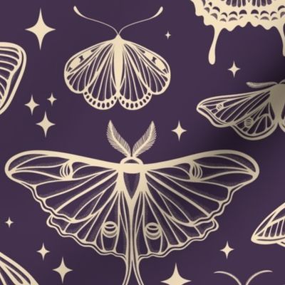 Moths & Butterflies // Large // Amethyst Dark Purple