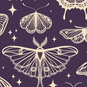 Moths & Butterflies // Large // Amethyst Dark Purple