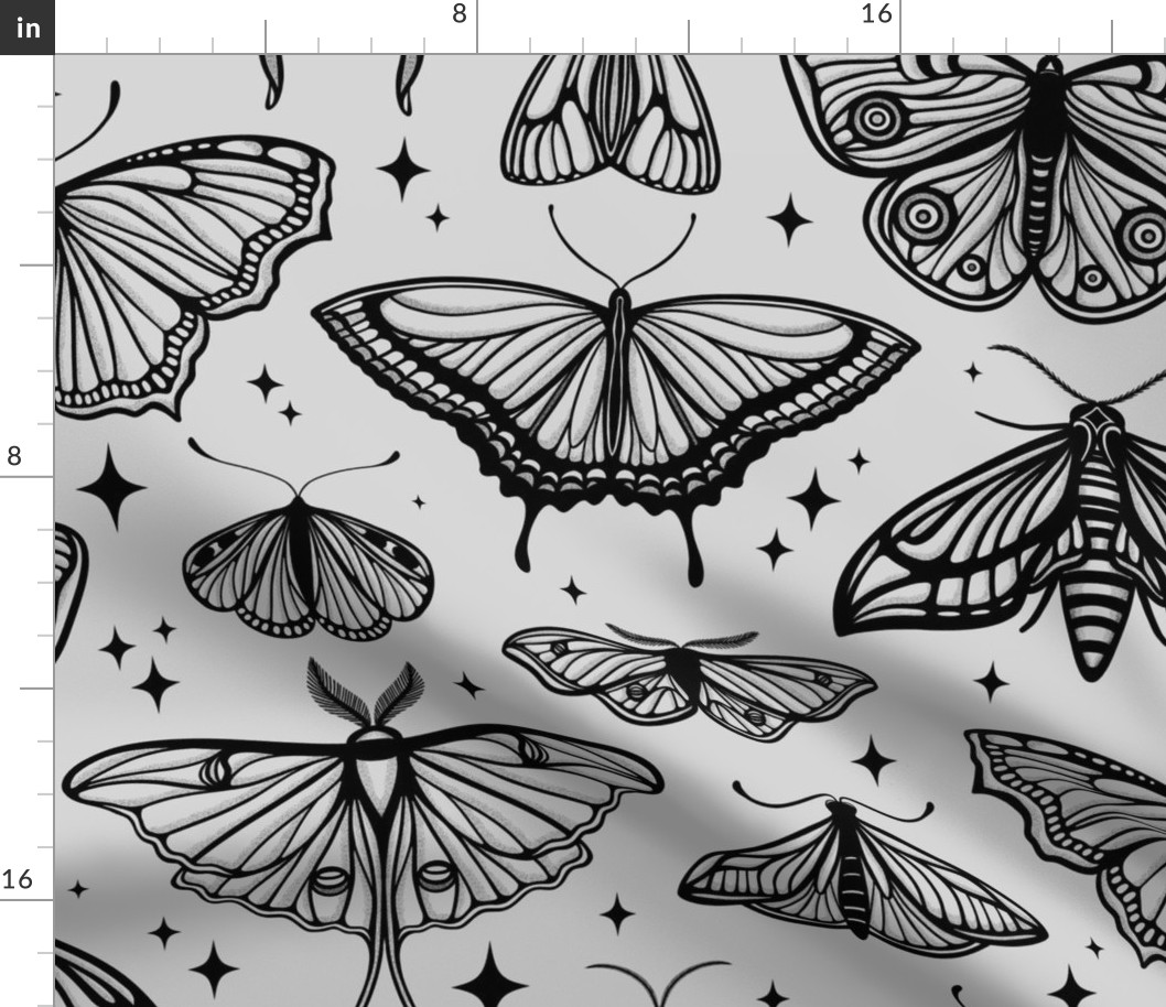 Moths & Butterflies // Extra Large // Cloud Grey