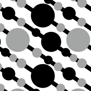 Abstract Black Gray Geometric Lines Circles