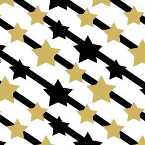 Abstract Black Gold Geometric Lines Stars 