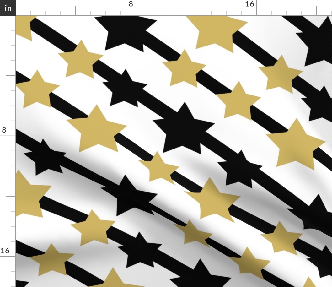 Abstract Black Gold Geometric Lines Stars 