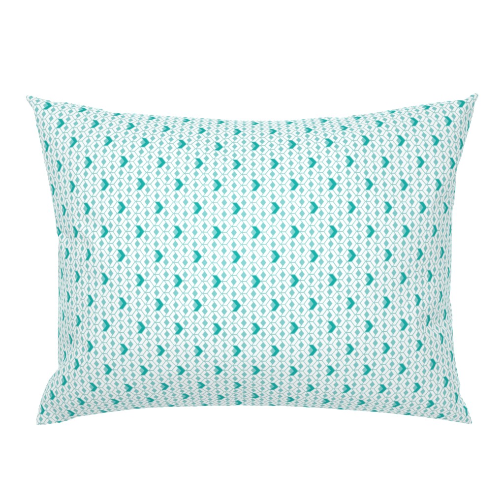 Sunshine Hexagons in Teal