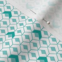 Sunshine Hexagons in Teal