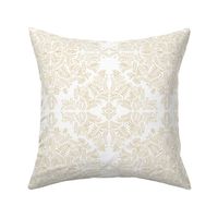 Jungle Damask Clay on White // large