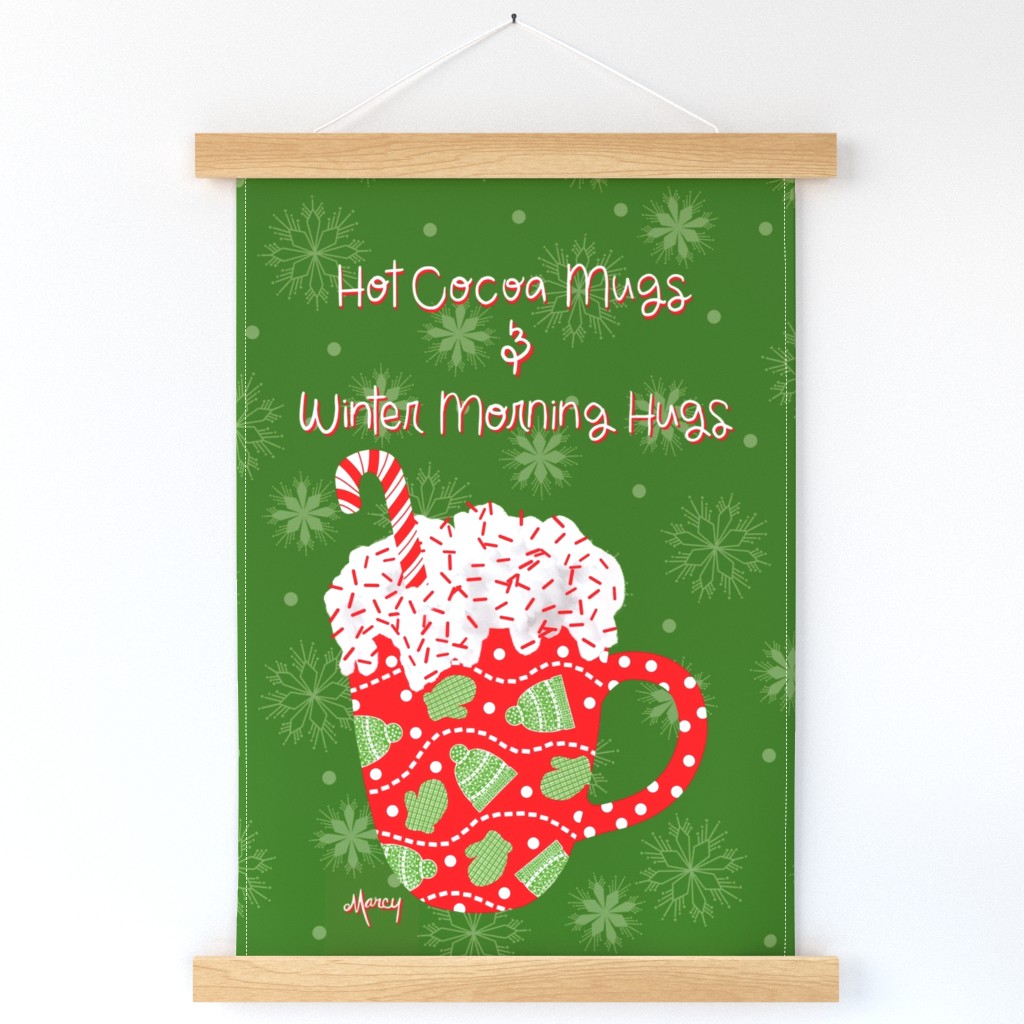 Hot cocoa mugs wall hanging