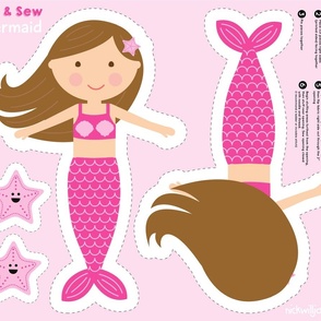 Cut and Sew Mermaid Doll 21 brown eyes-09