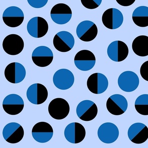 Blue and black circles