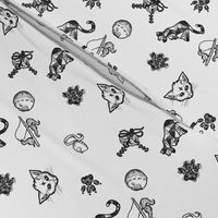 Spoonflower design challenge Feline Flash tattoo sheets
