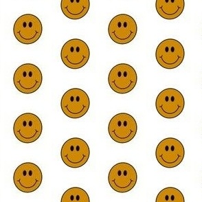 Smiley faces / mustard gold