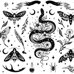 Mystical Nature Tattoo Flash Sheet