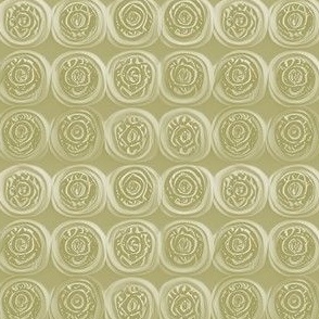 Button Swirls in Sage Green