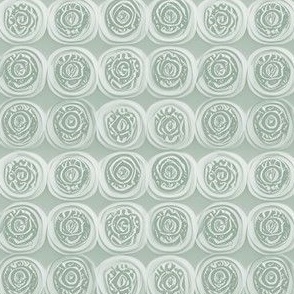 Button Swirls in Regency Mint