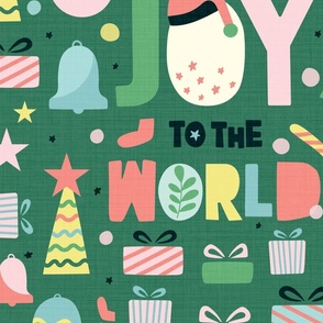 Christmas Joy to the world | Green | jumbo scale ©designsbyroochita