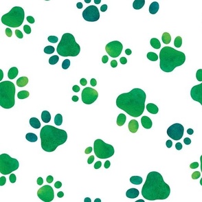 (large, blue-green) Paw prints