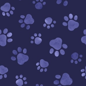 (large, dark periwinkle) Paw prints