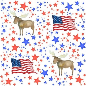 Moose / USA Flag / 4th of July