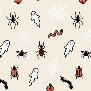 ghosts + bugs - beige