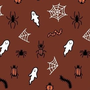 ghost + bugs - brown