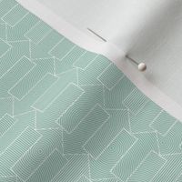 small mint and white stripe arrows