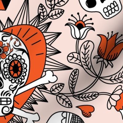 Dia de los muertos tattoo sheet