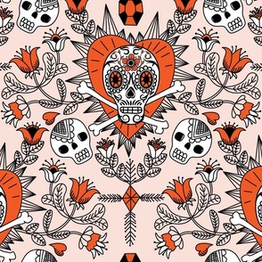 Dia de los muertos tattoo sheet