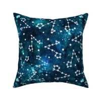 Large Scale Pisces Constellations Stars Teal Galaxy