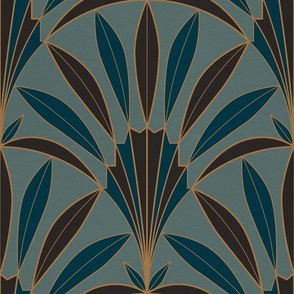 1920s art deco palm leaves