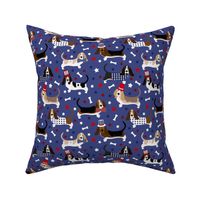 Patriotic Basset Hound Blue