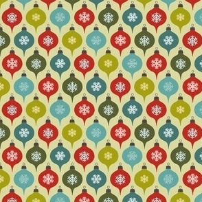Christmas Snowflake Ornaments - Light Olive