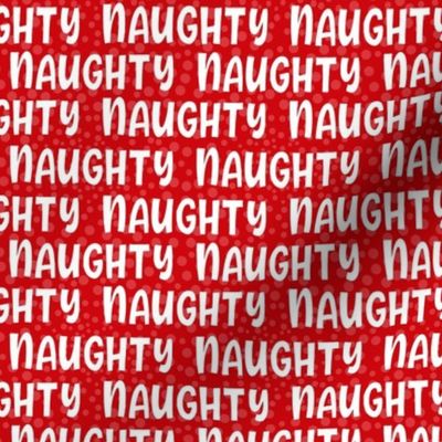 Medium Scale Naughty Christmas Holiday on Red