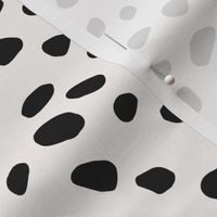 Lovely cheetah spots - smooth dots spots and speckles vintage boho style minimalist nursery textile black on ivory LARGE