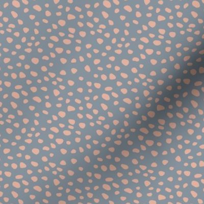 Lovely cheetah spots - smooth dots spots and speckles vintage boho style minimalist nursery textile blush nude on cool gray SMALL