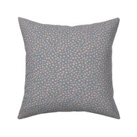 Lovely cheetah spots - smooth dots spots and speckles vintage boho style minimalist nursery textile blush nude on cool gray SMALL