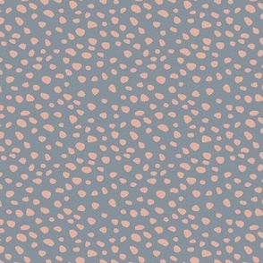 Lovely cheetah spots - smooth dots spots and speckles vintage boho style minimalist nursery textile blush nude on cool gray SMALL