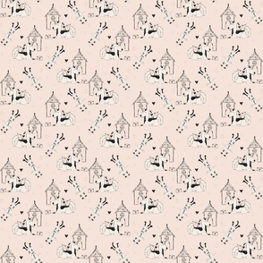 Scribble Dog House_blush pink_SMALL