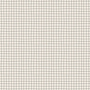 Minimal hand-drawn grid lines - Fika Coordinate - black on linen white - medium