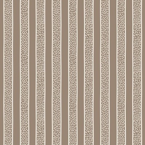 Minimal hand-drawn dots and stripes - Fika Coordinate - linen white on beige/brown  - medium