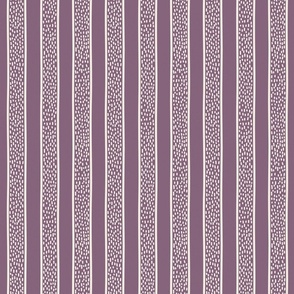 Minimal hand-drawn dots and stripes - Fika coordinate - linen white on dusty berry/red-purple - medium