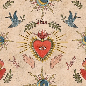 Sacred Heart Fabric, Wallpaper and Home Decor | Spoonflower