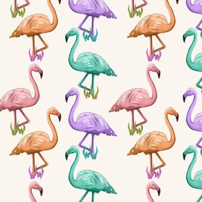 Flamingos Party Tattoo Sheet