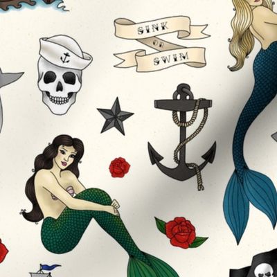Mermaid & Sailor Tattoos