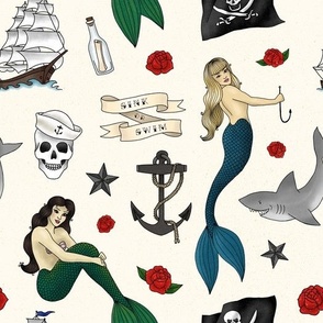 Mermaid & Sailor Tattoos